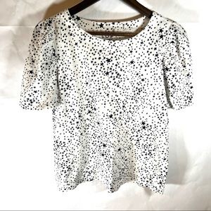 LOFT | Women Short Bubble Sleeve Shirt | M